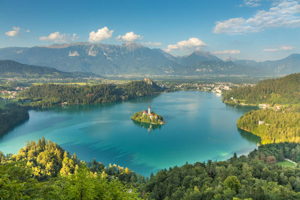 istock Panoramic view of Lake Bled, Slovenia 874746092