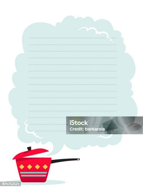 Cooking Receipts Template Stock Illustration - Download Image Now - Recipe, Backgrounds, Arts Culture and Entertainment