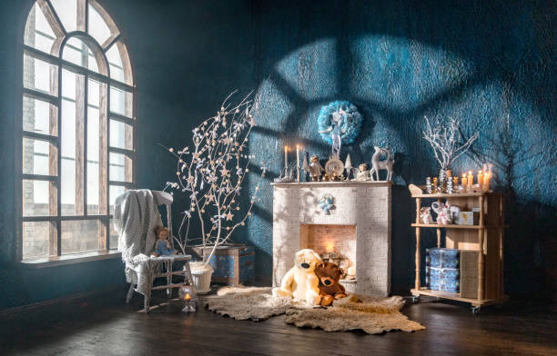 istock Loft room with Christmas decor 874753006