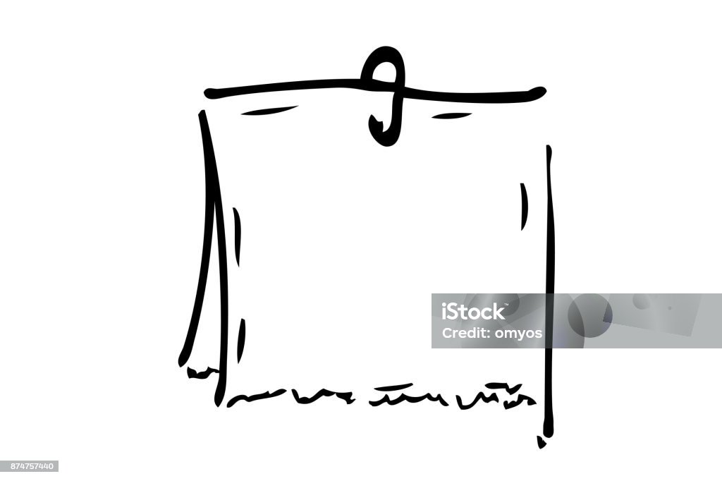 Note Outlines Drawing Hand Draw Sketch Outline Of Blank Note Isolated On White Stock ...