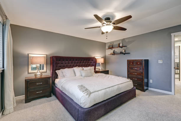 istock Master bedroom suite with gorgeous queen size bed 874757540