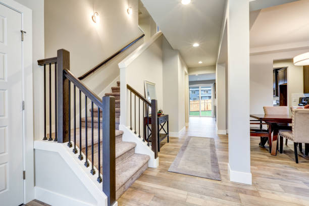 istock New luxury home interior with open floor plan 874764086
