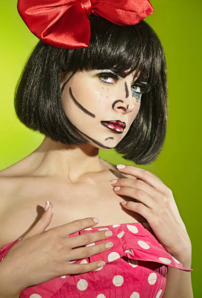 istock Funny girl with a red bow 874764228