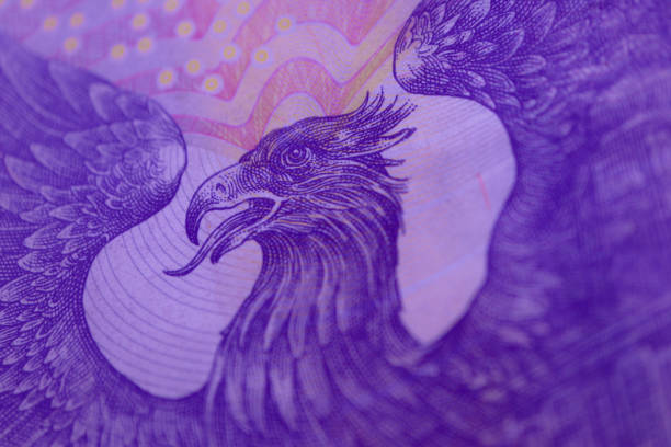 istock Czech republic currency koruna, banknote pattern background, close up. 874771868