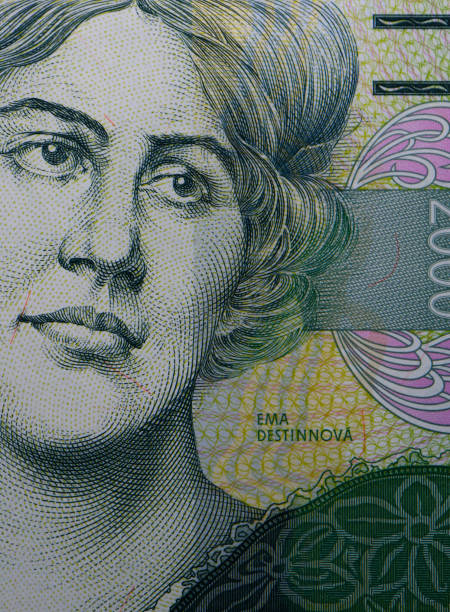 istock Czech republic currency koruna, banknote pattern background, close up. 874771892