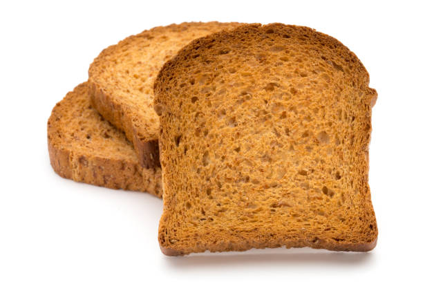 istock Sliced Toast Bread isolated on white background, top view. 874772368