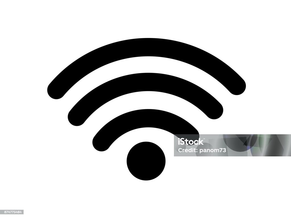 Wireless Wifi oder melden Sie für remote Internet Zugang Symbol Vektor auf weißem Hintergrund, flachen Stil für Grafik-und Webdesign - Lizenzfrei Router Vektorgrafik