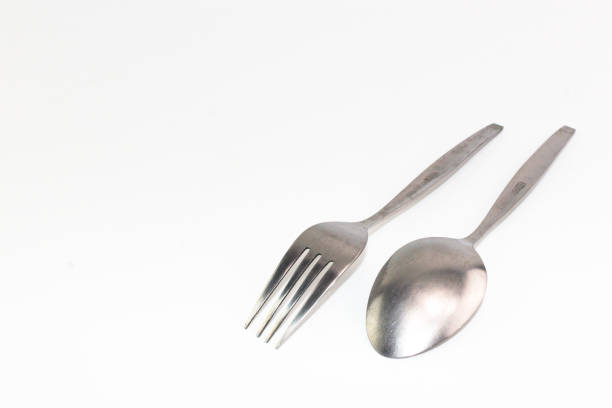 istock Silver stainless steel of spoon fork knife 874781100