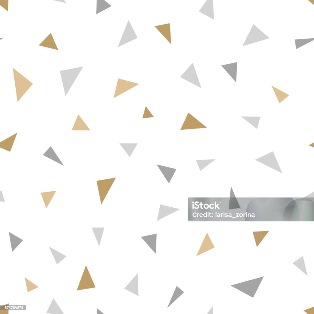 Golden Simple Pattern Simple Geometric Seamless Pattern With Small Golden And Silver Triangle ...