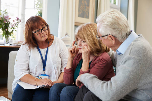 istock Support Worker Visits Senior Woman Suffering With Depression 874793766