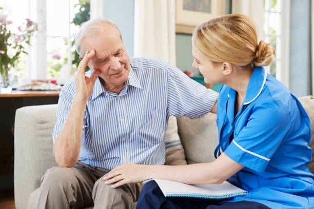 istock Community Nurse Visits Senior Man Suffering With Depression 874799266