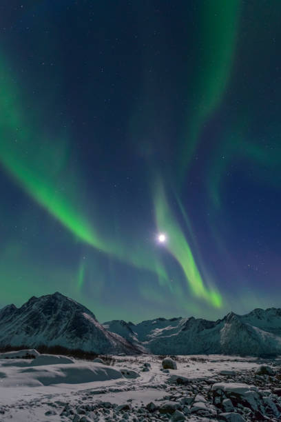 istock Aurora Northern Polar light in night sky over Northern Norway 874799736