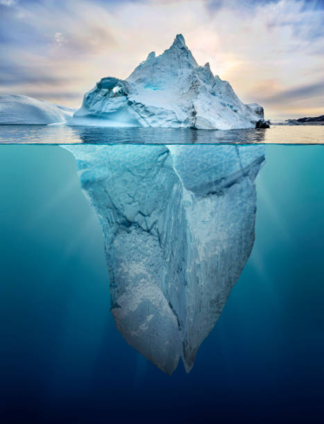 istock iceberg with above and underwater view 874800702