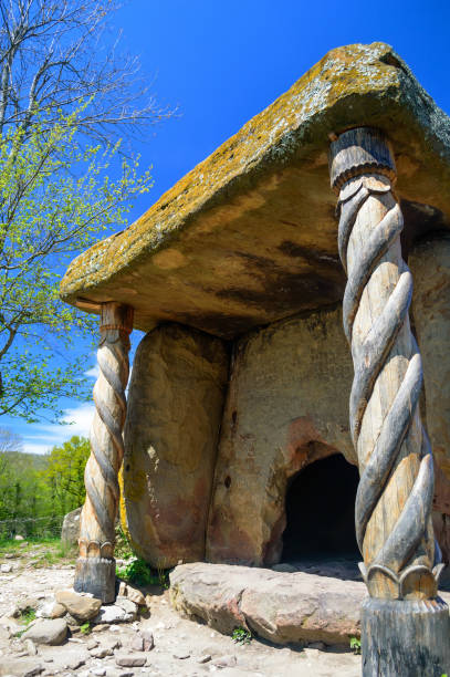 istock Beautiful stone dolmen in Caucasus 874804058