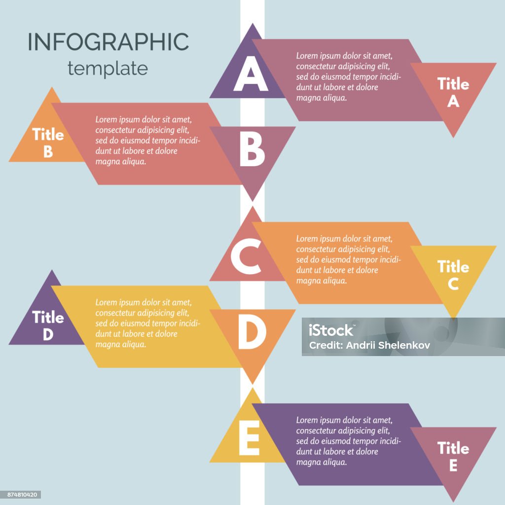 Fiv Inforgraphic Five Steps Infographic Design Elements Stock Illustration - Download ...