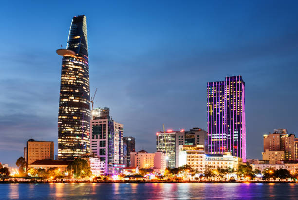 istock Ho Chi Minh City and the Saigon River at night 874811204