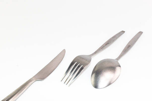 istock Silver stainless steel of spoon fork knife 874813982