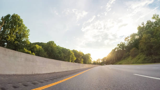 istock Driving West on Interstate Highway 40 through Appalachian Mountains. 874814800
