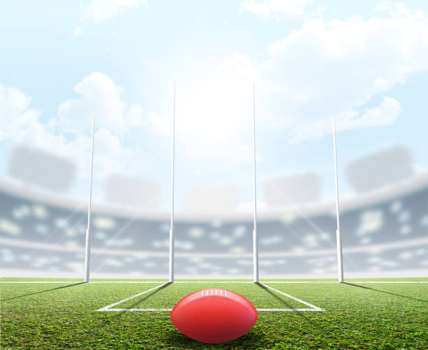 istock Sports Stadium And Goal Posts 874818296