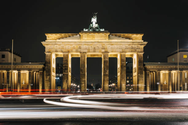 istock Brandenburg Gate illuminated at night, Berlin, Gemany 874818848