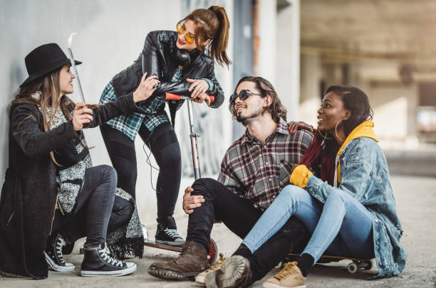 istock Group of Teenagers Hanging Out 874826084