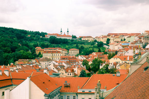 istock Panorama of Prague, red roofs 874829720