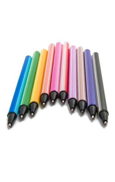 istock set of colored pens isolated 874830354