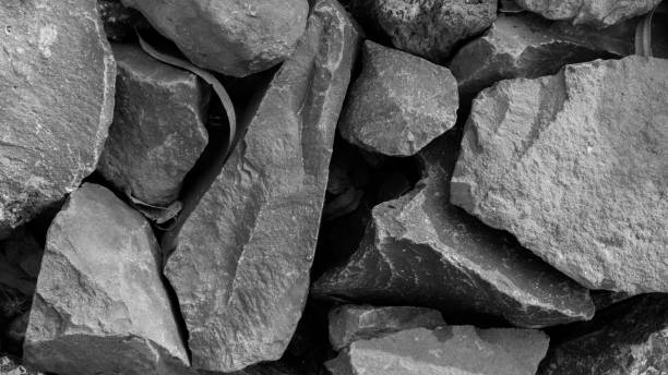 istock Stone on the mountain background black and white color. 874839788