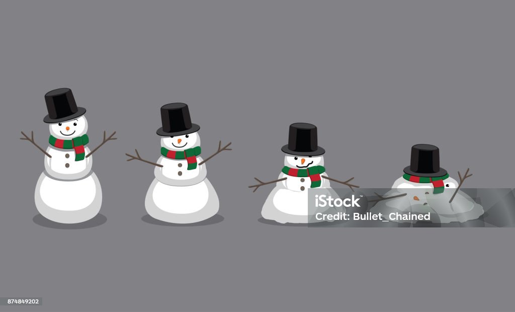 Ilustración de Muñeco De Nieve De Fusión De Dibujos Animados Vector  Ilustración y más Vectores Libres de Derechos de Muñeco de nieve - iStock