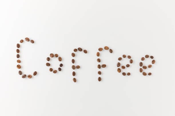 istock coffee lettering made of coffee beans 874852698