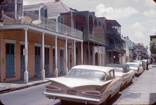 New Orleans, Louisiana, USA, 1960s. The famous Bourbon Street in New Orleans.