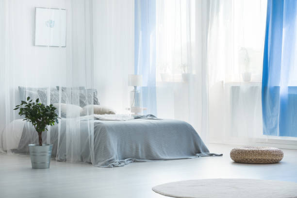 istock Decorative canopy in calm bedroom 874870978