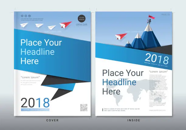 Vector illustration of Covers design with space for photo background, Can be adapt to annual report, brochure, flyer, leaflet, fact sheet, sale kit, catalog, magazine, booklet, portfolio, poster, Vector template in A4 size.