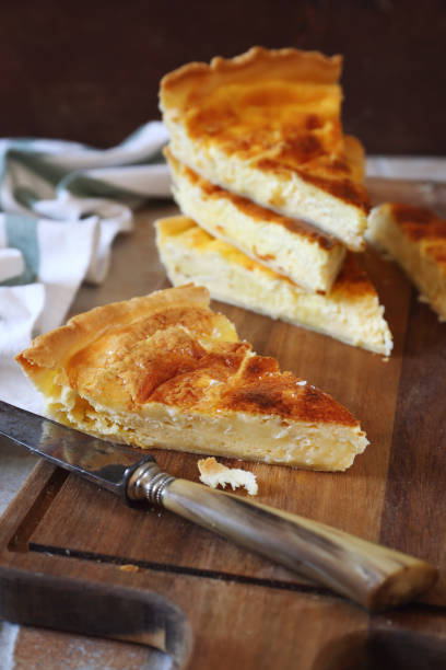 istock French cuisine. Norman Camembert cheese flan 874880634