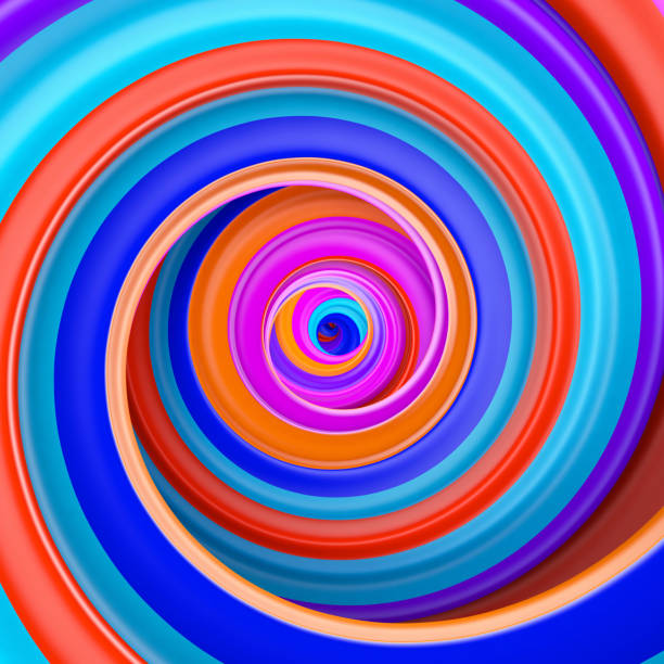 istock Abstract colorful circle swirl background 874883932