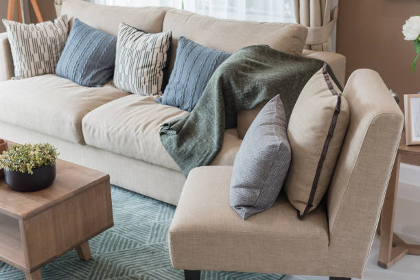 istock modern living room style with brown modern sofa 874884296