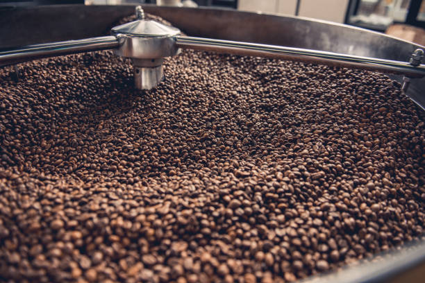 istock Dark grains locating in spinning cooler machine 874887320