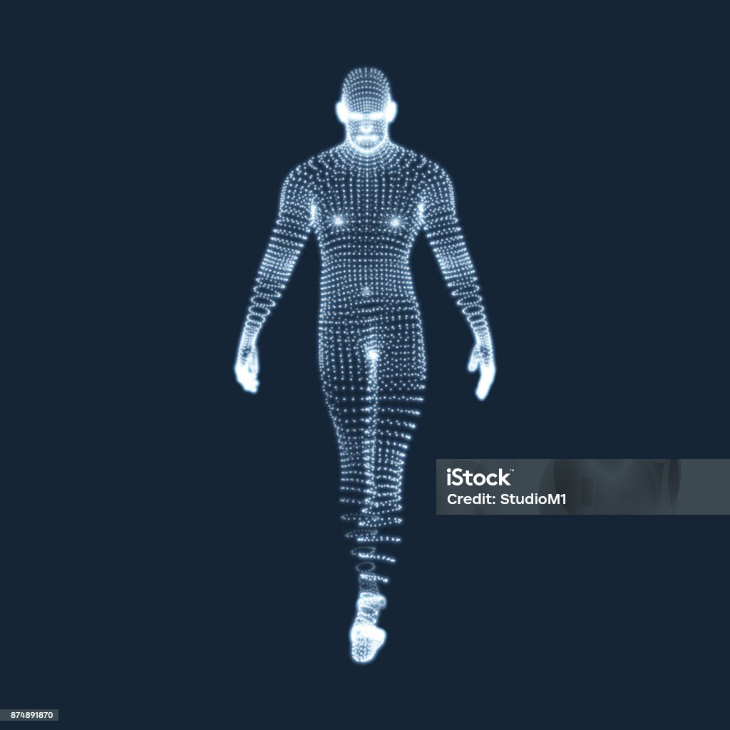 Người Đàn Ông Đứng Trên Đôi Chân Của Mình Mô Hình 3d Của Người Đàn ...