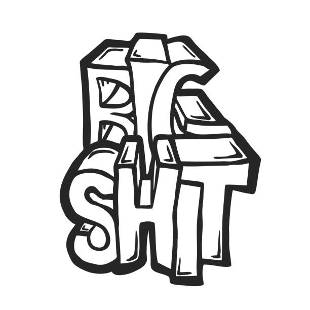 Painted BIG SHIT text Painted BIG SHIT text, vector illustration in synch stock illustrations