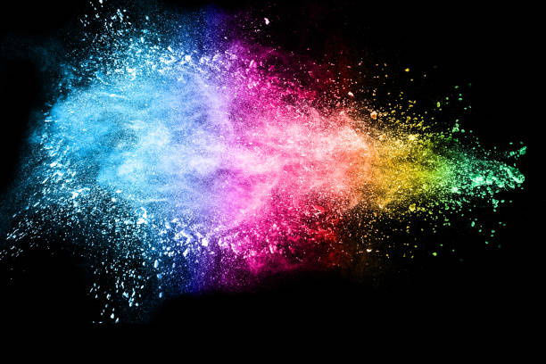 istock abstract color powder explosion on  black background 874895388