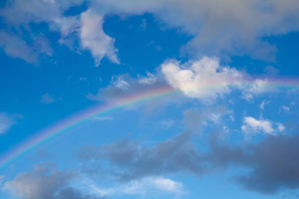 istock rainbow in the sky on the nature 874902970