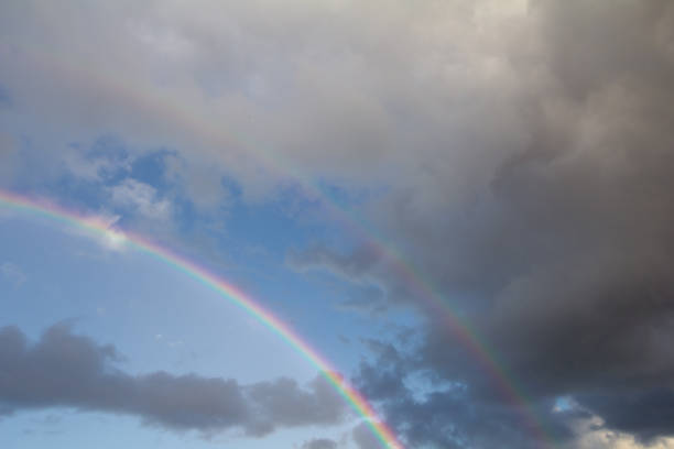 istock rainbow in the sky on the nature 874903244