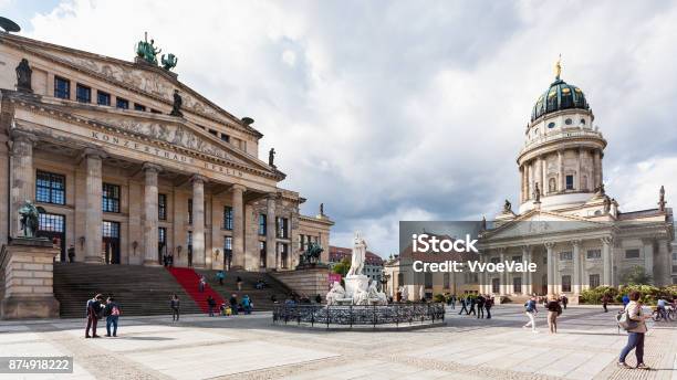 Gendarmenmarkt Square In Berlin Stock Photo - Download Image Now - Architecture, Autumn, Berlin