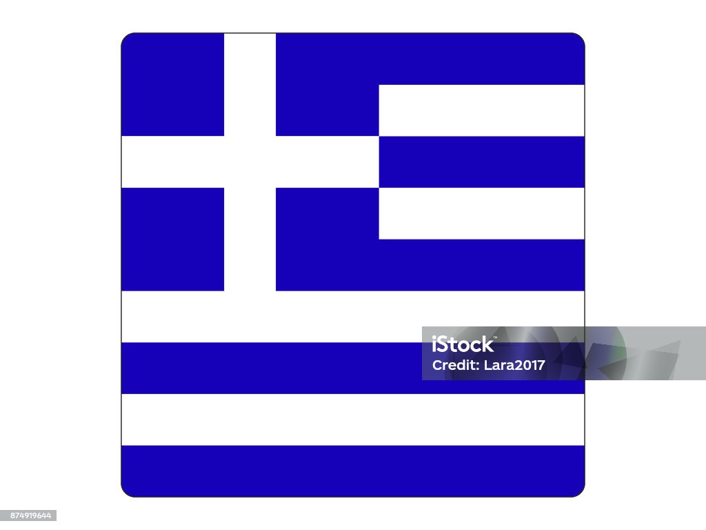 Flag of Greece Vector illustration of the square flag of Greece Albania stock vector