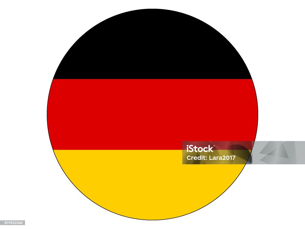 Flag of Germany Vector illustration of the round flag of Germany Austria stock vector