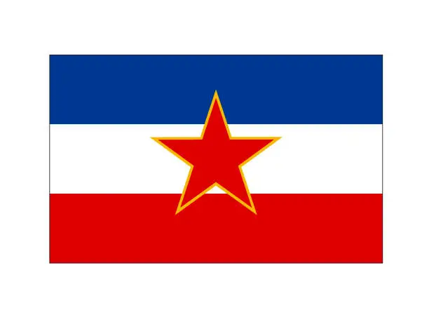 Vector illustration of Flag of Yugoslavia