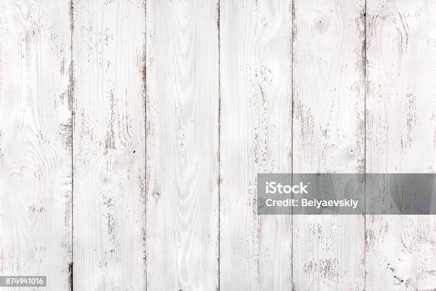 Shabby Chic Wooden Board Stock Photo - Download Image Now - Wood - Material, White Color, Backgrounds