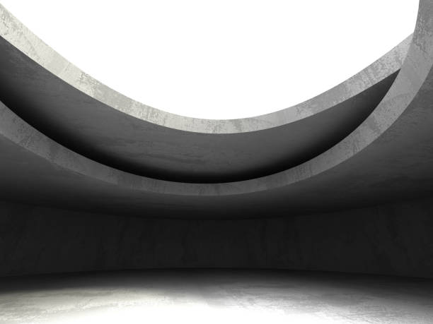 istock Dark basement empty room interior. Concrete walls 874947772