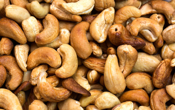 背景カシュー クローズ アップ - cashew close up food salted ストックフォトと画像