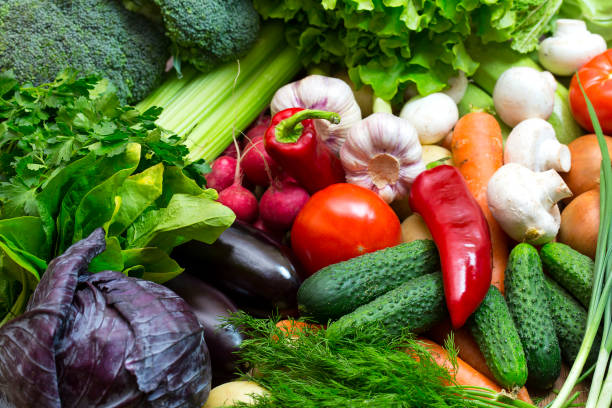istock Background of fresh vegetables and greens 874959736